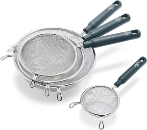 4-Piece Stainless Steel Mesh Strainer Set